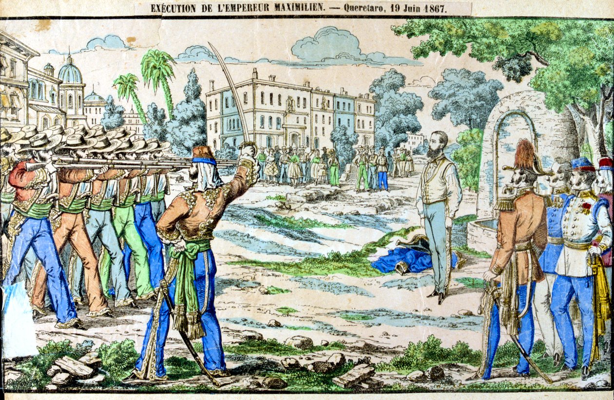 Henrettelse af Maximilian, kejser af Mexico, 19. juni 1867 af Unbekannt