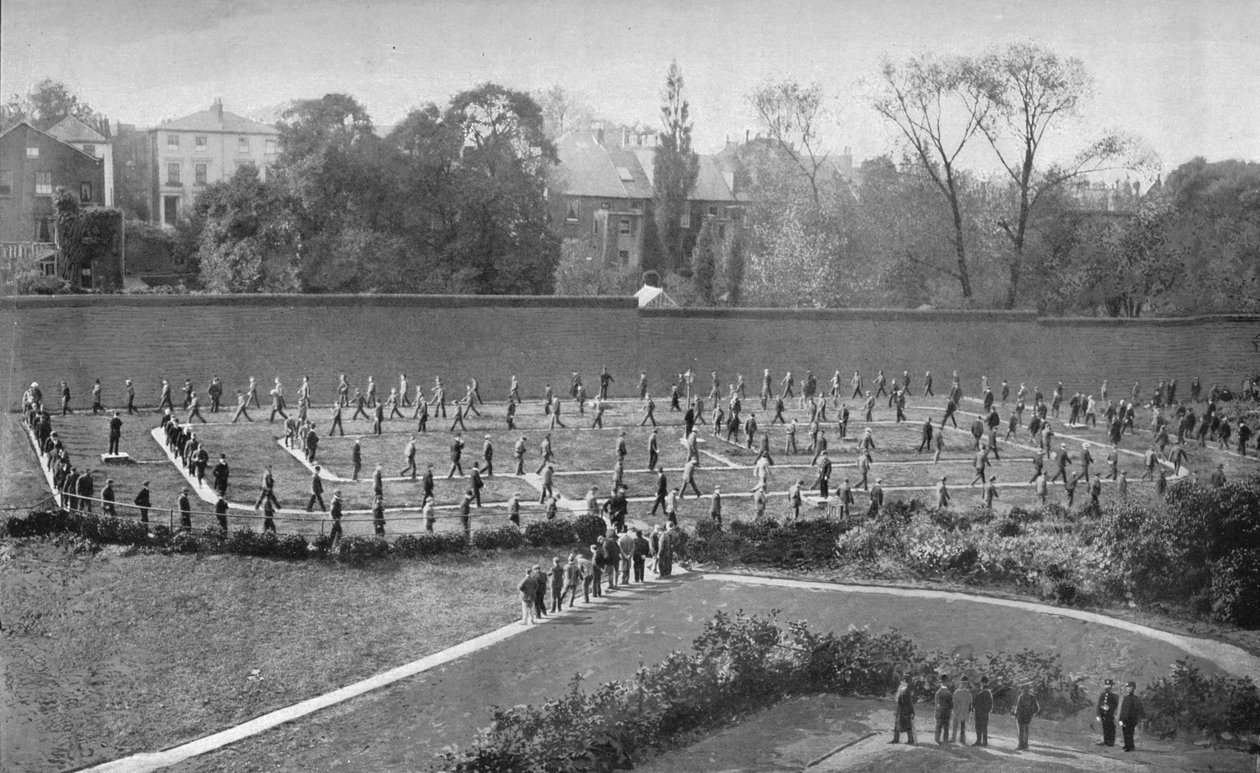 Træningsgård ved Holloway Prison, London, c1901 1901 af Unbekannt