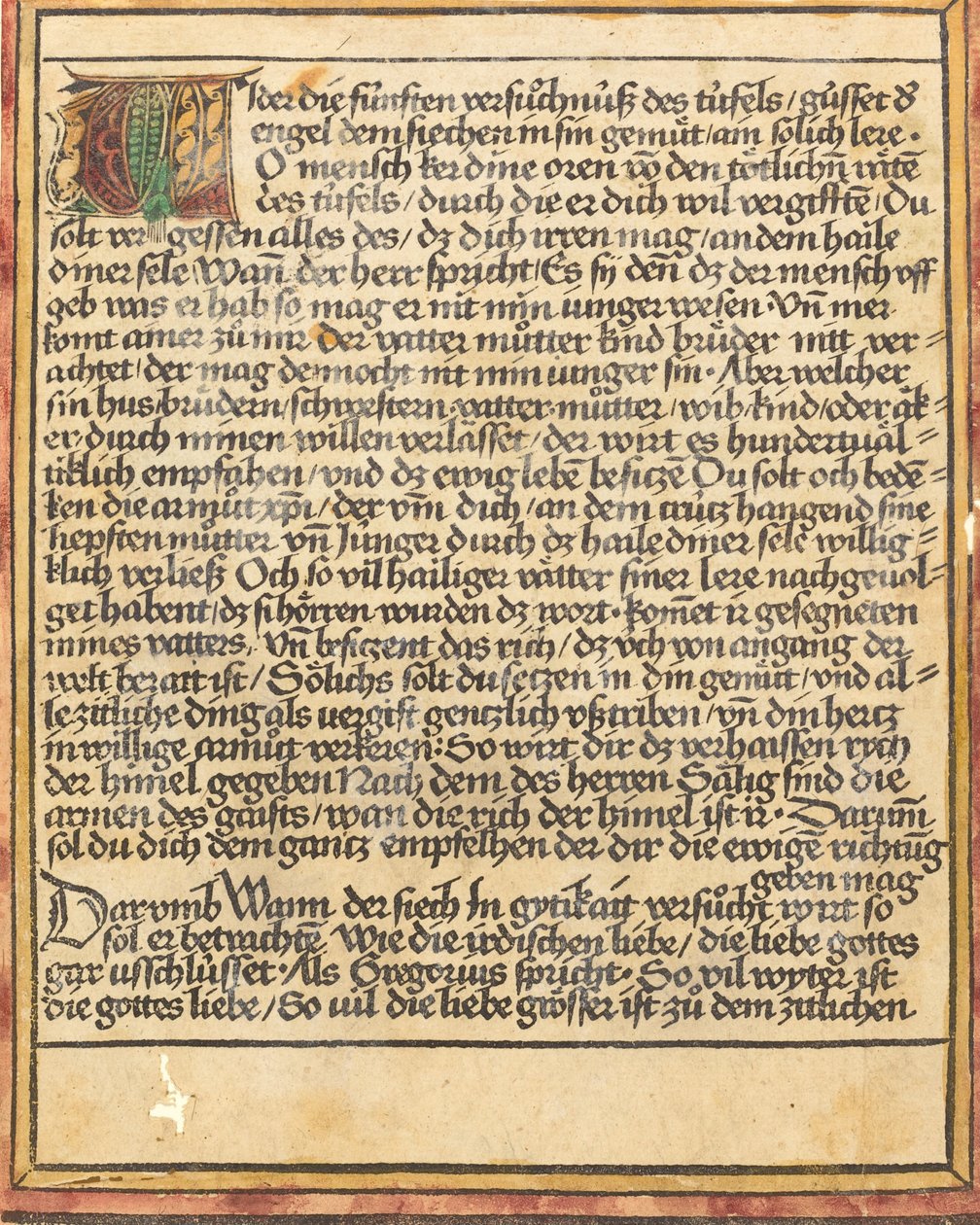Formaning mod grådighed, ca. 14701475. af Unbekannt