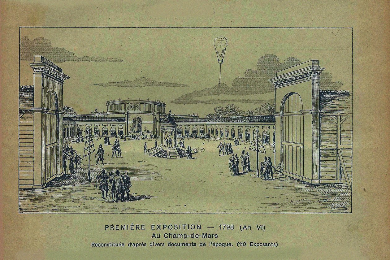 Udstilling af produkter fra fransk industri, Paris, 1798 Fra Bon Marché, 1900. af Unbekannt