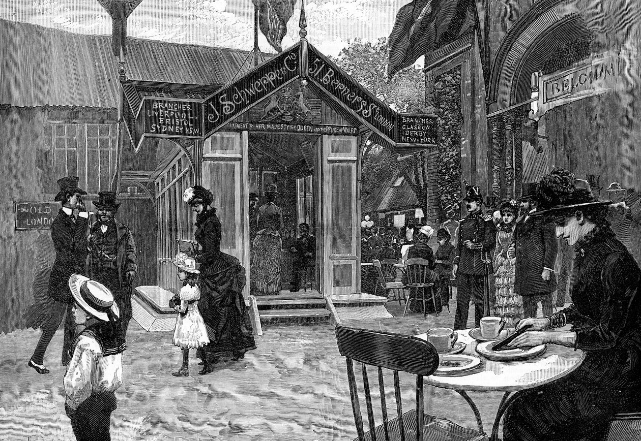 Udvendig cafescene, 1800-tallet af Unbekannt