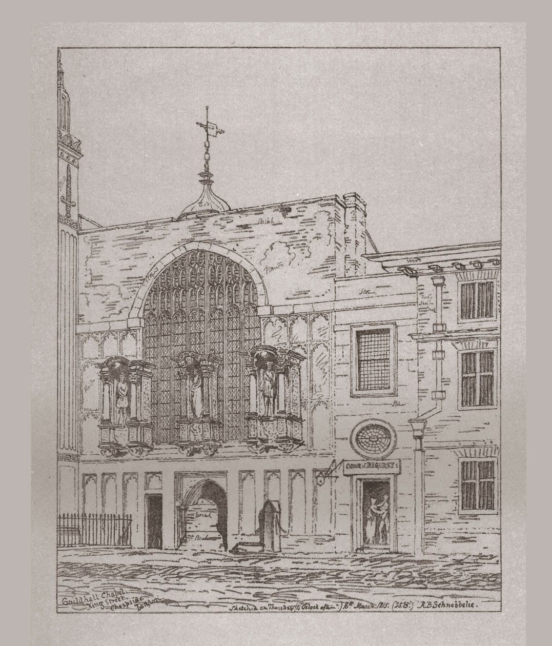 Udvendigt billede af Guildhall Chapel, 1815, 1886 af Unbekannt