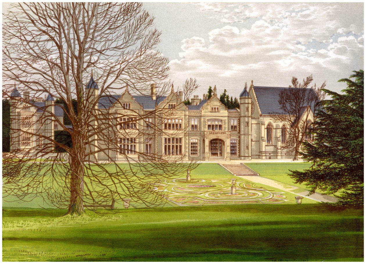 Exton House, Rutland, hjemsted for jarlen af Gainsborough, c1880 af Unbekannt
