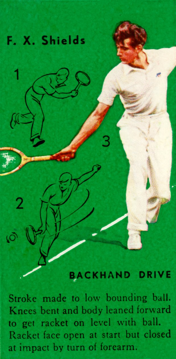 F. X. Shields - Backhand Drive, c1935. af Unbekannt