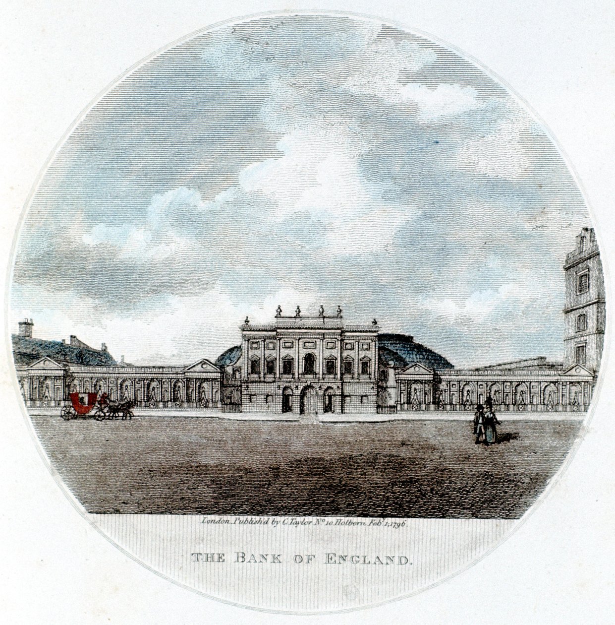 Facade af The Bank of England, Threadneedle Street, London, 1796 af Unbekannt