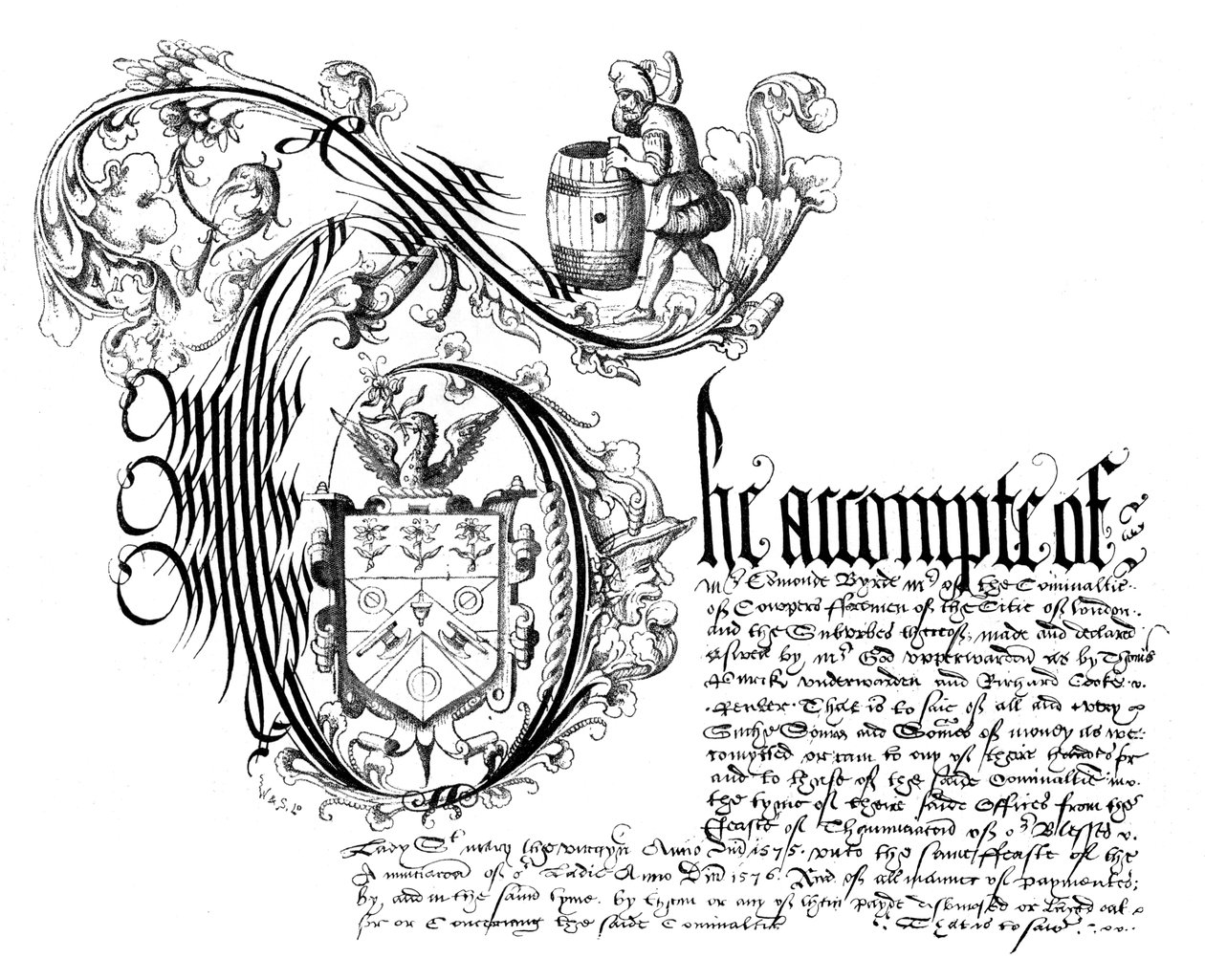 Faksimile fra Coopers Companys regnskaber, 1576, 1893 af Unbekannt