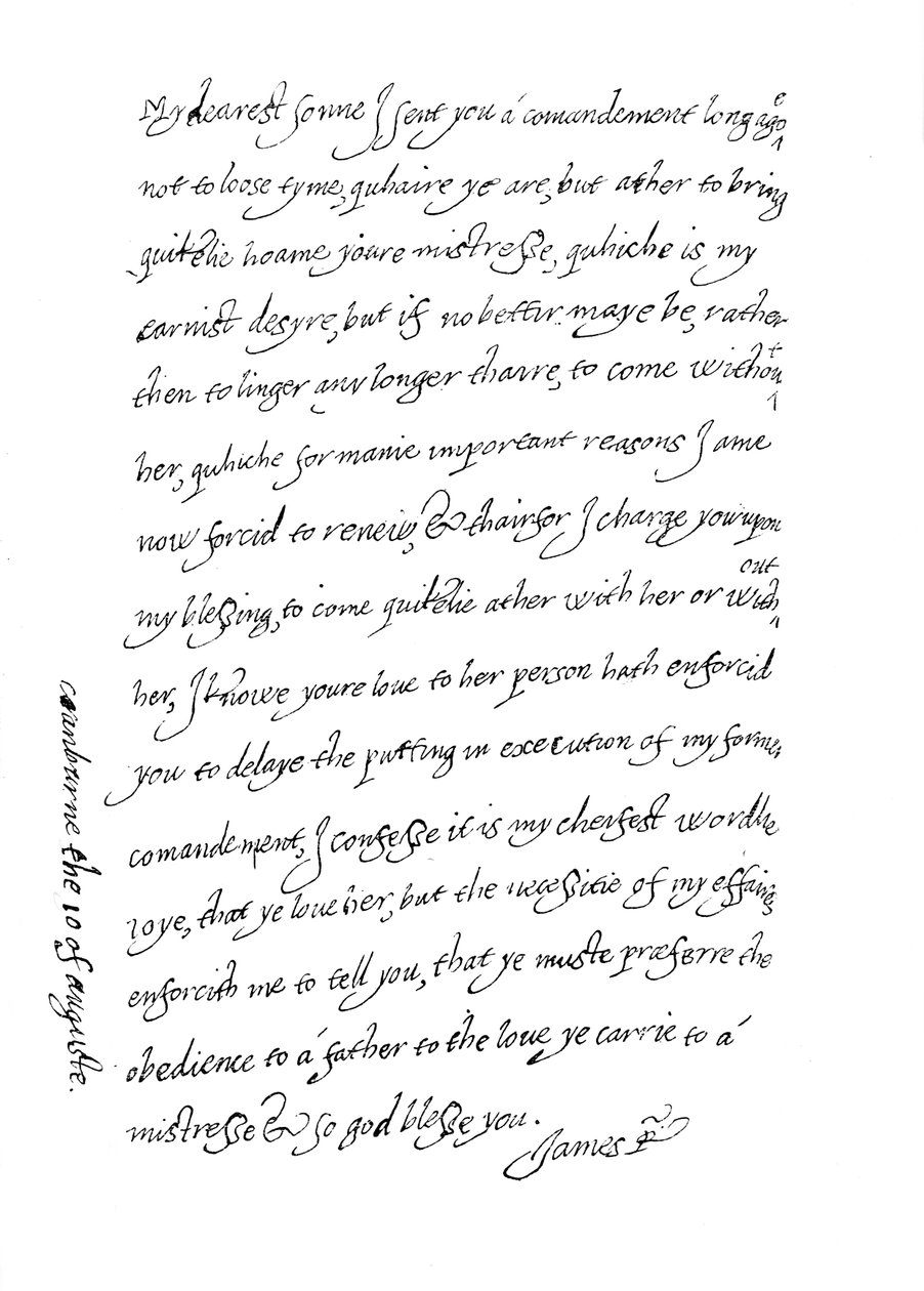 Faksimile af et brev, dateret 10. august 1623, 1904 af Unbekannt