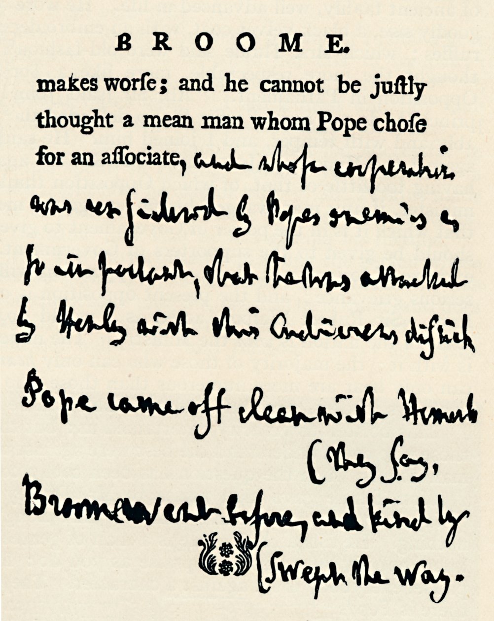 Faksimile af et korrigeret bevis af Johnson for hans Livs of the Poets, fra originalen i For af Unbekannt