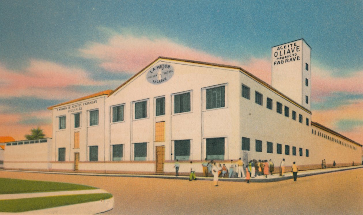 Fagrave vegetabilsk fedt- og oliefabrik, Barranquilla 1940