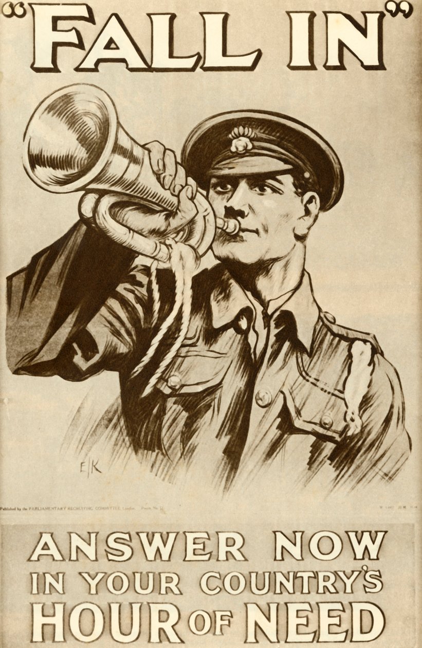 Fall In: Answer Now in Your Lands Hour of Need, 1915, 1935. af Unbekannt