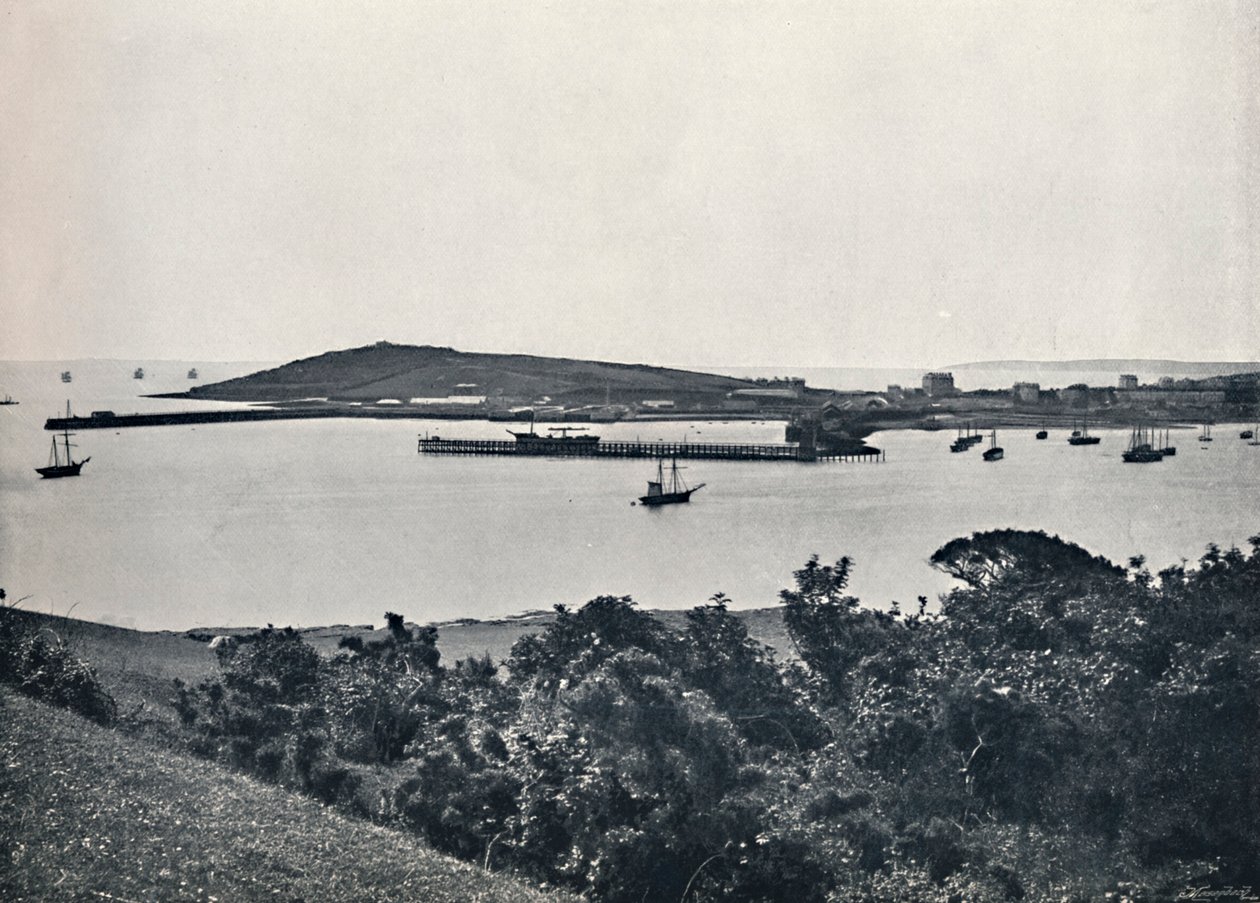 Falmouth - General View, fra Pendennis, 1895 af Unbekannt