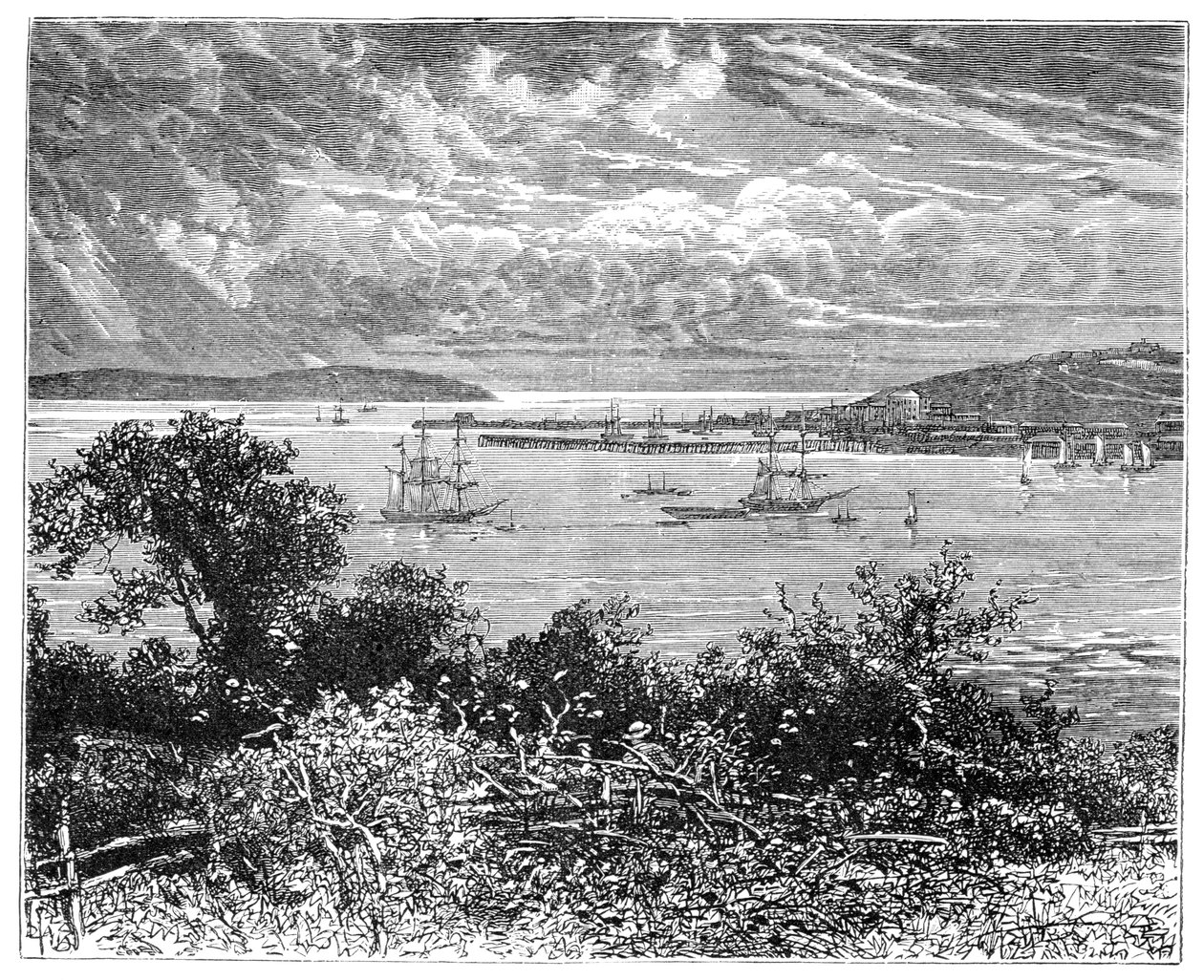 Falmouth Harbour, Cornwall, England, 1900 af Unbekannt