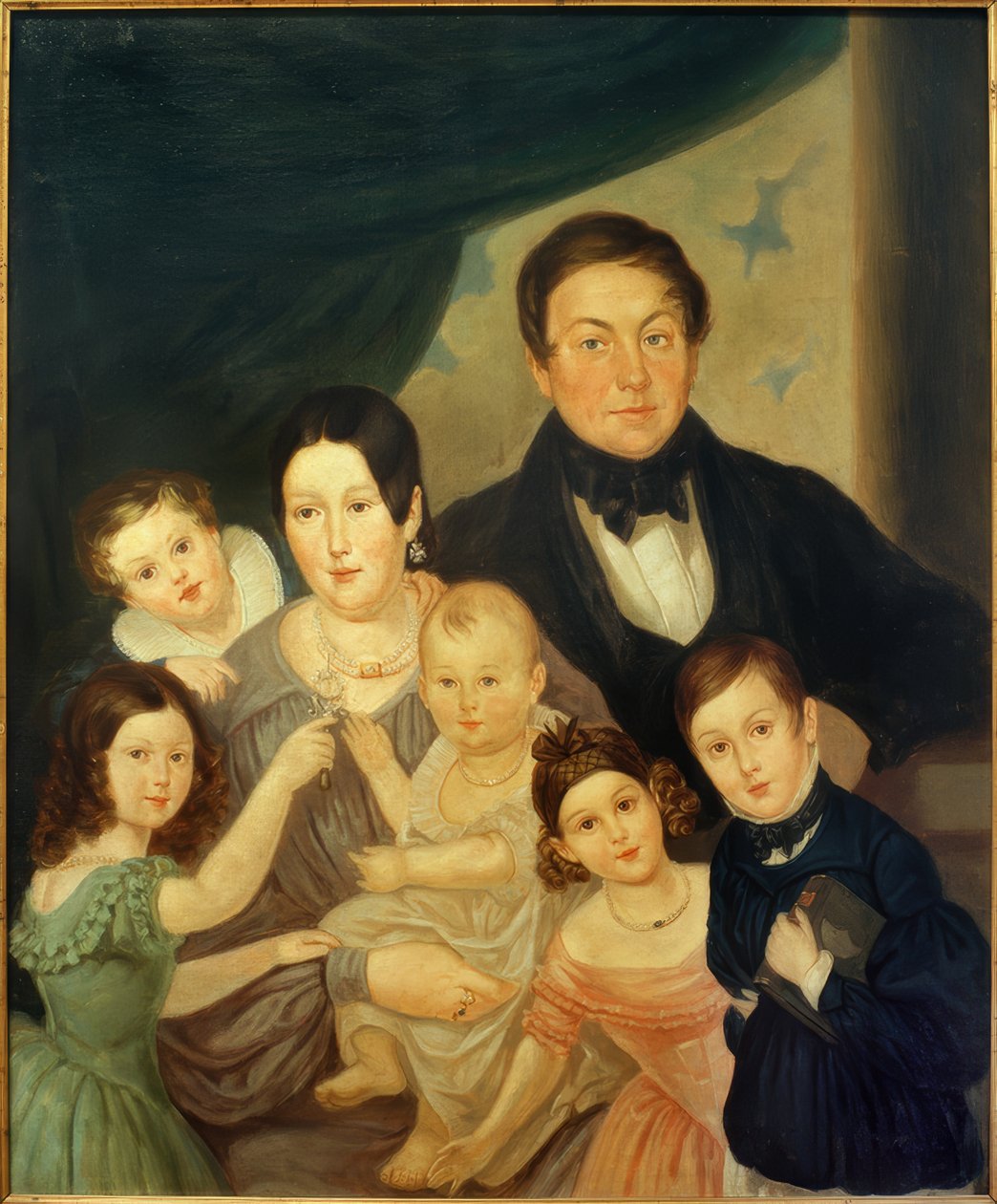 Familieportræt af Johann von Liebieg af Unbekannt