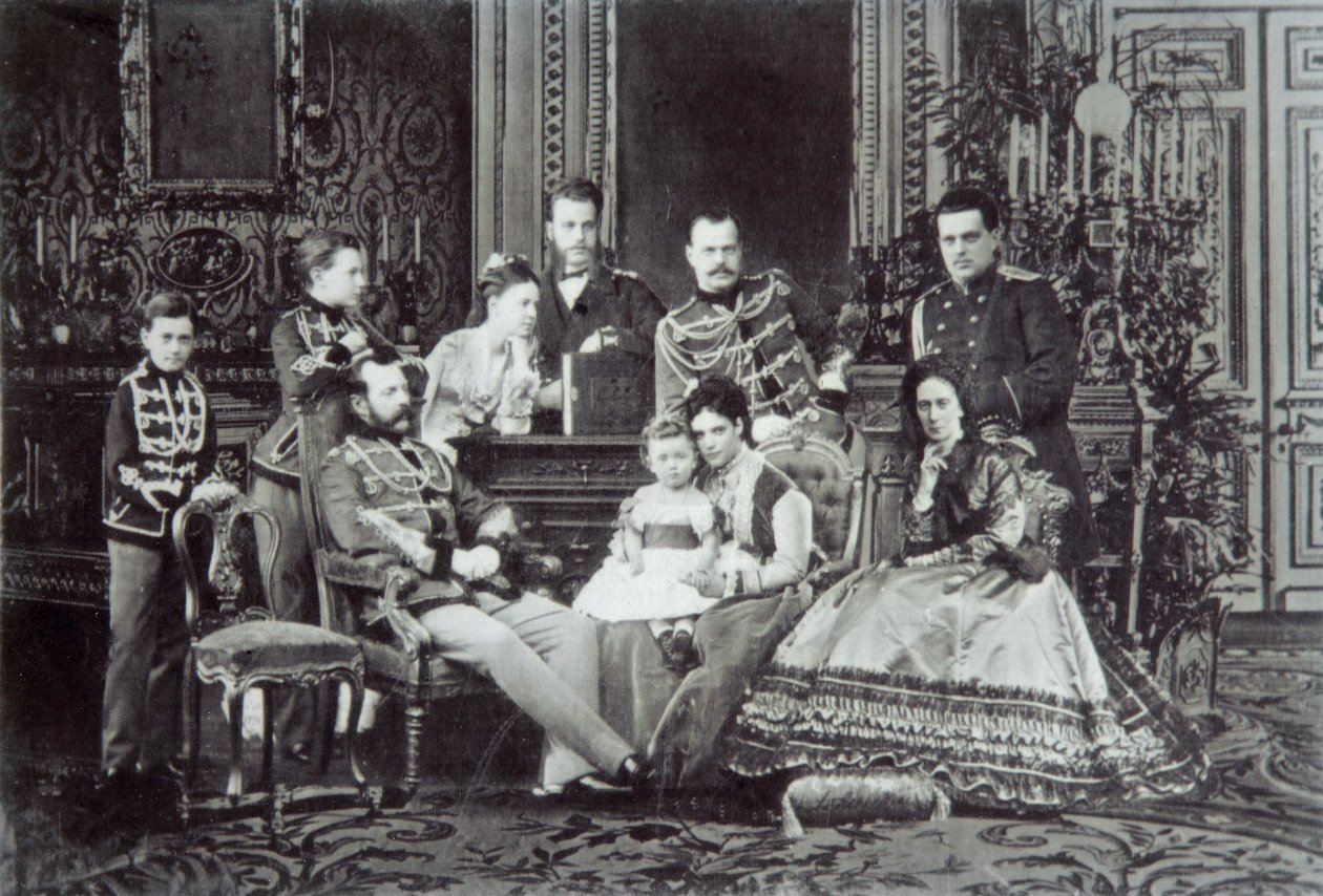 Familieportræt af zar Alexander II af Rusland, 1860
