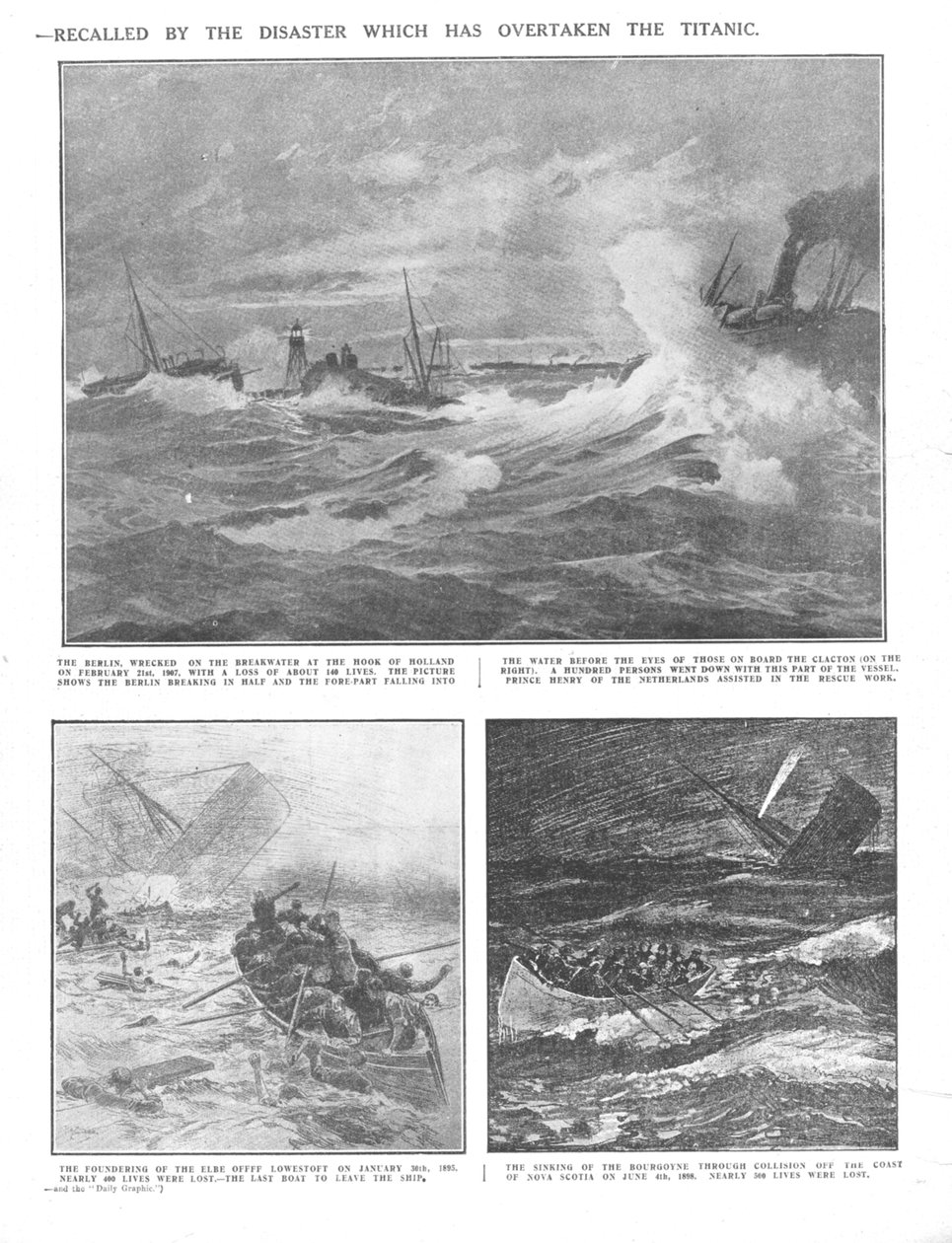 Famous Wrecks of Bygone Days: Some Historic Disasters at Sea, 20. april 1912. af Unbekannt
