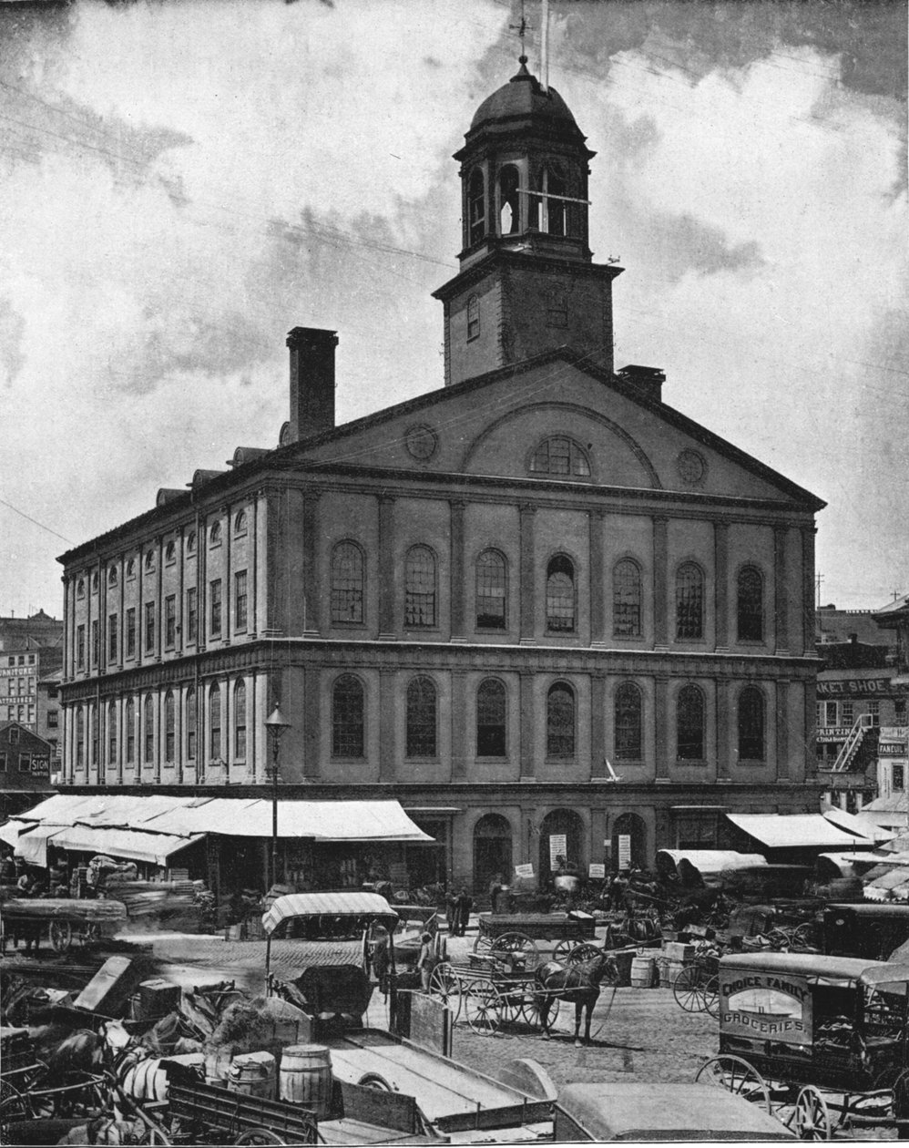 Faneuil Hall, Boston, USA, c1900. af Unbekannt