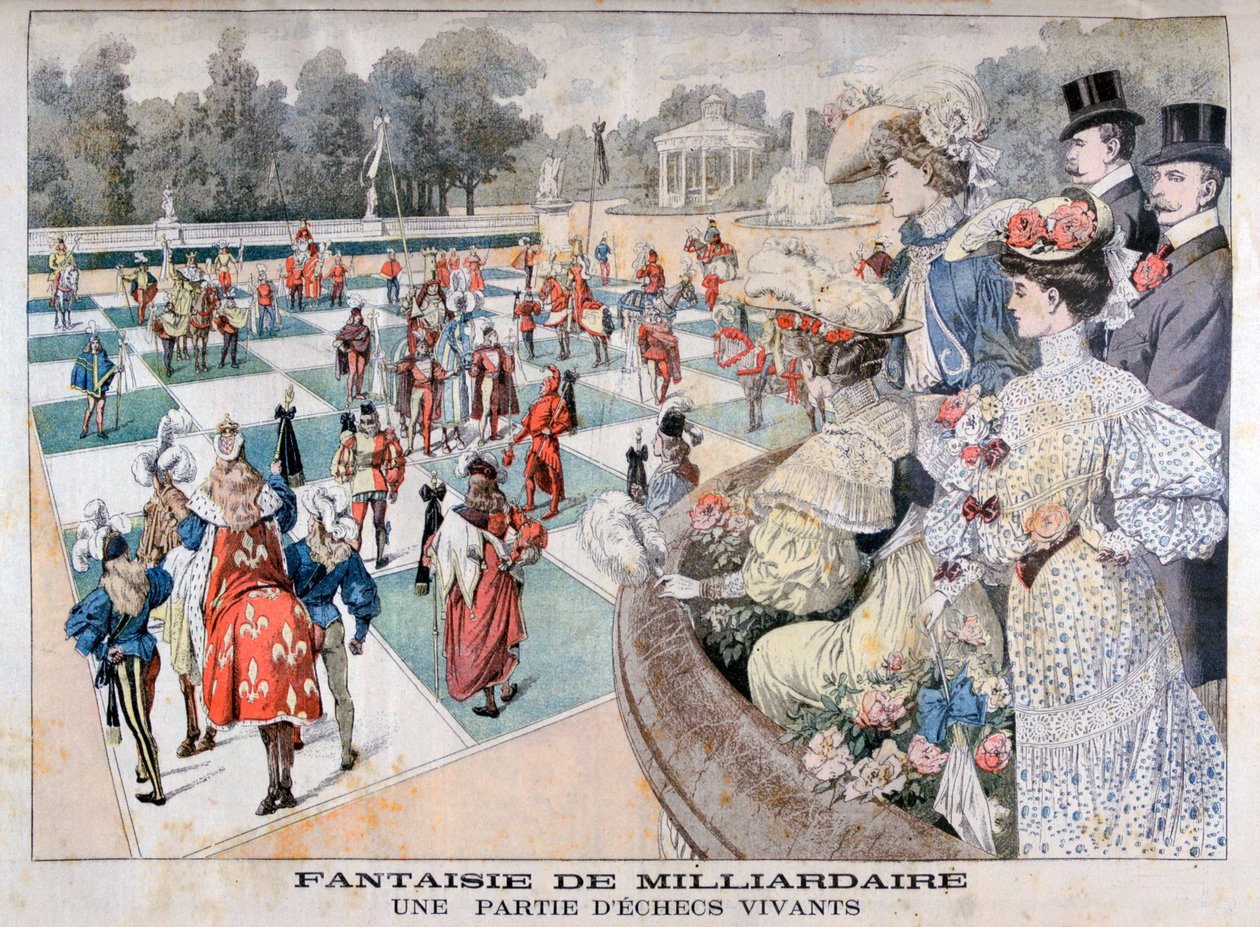 Fantasy of a milliardær: et menneskeligt skakspil, 1904 af Unbekannt