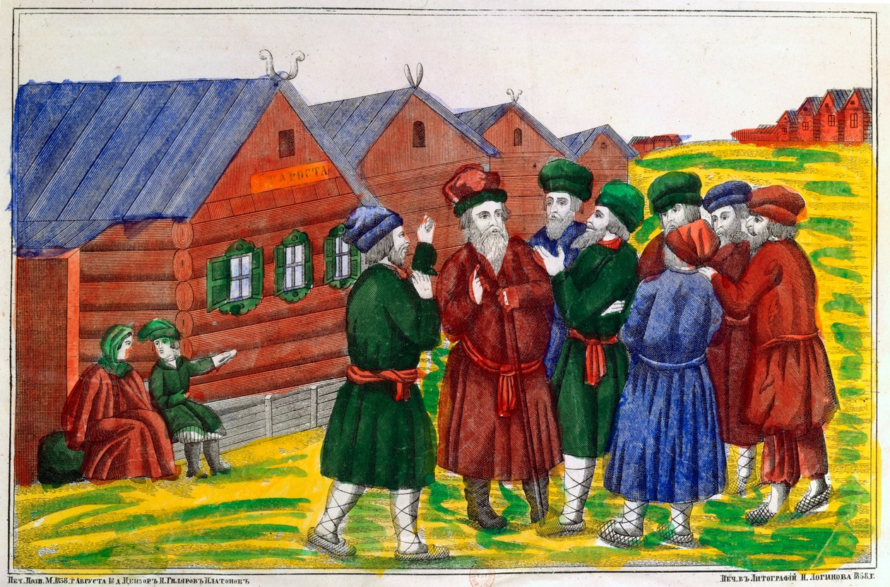 Bondemøde, 1858 af Unbekannt