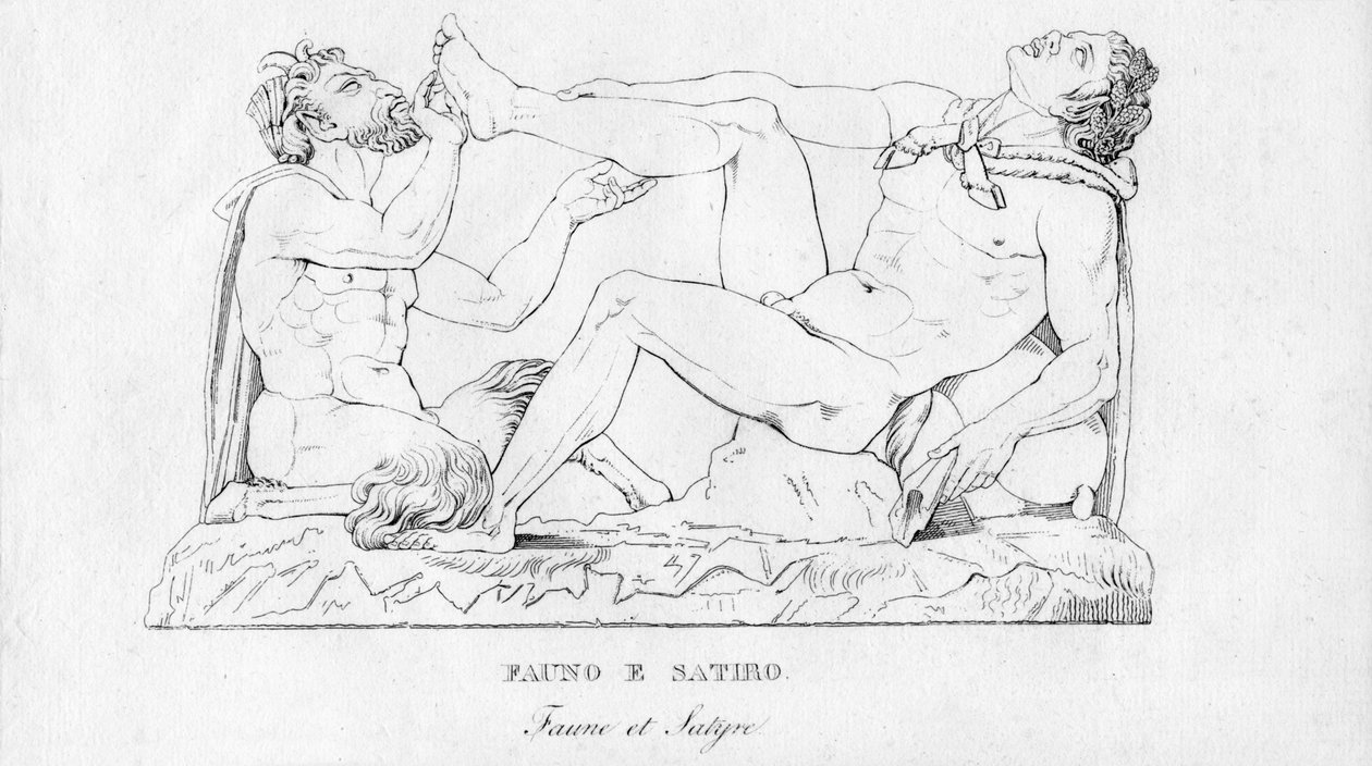 Fauno E Satiro Faun og Satyr, c1850 af Unbekannt