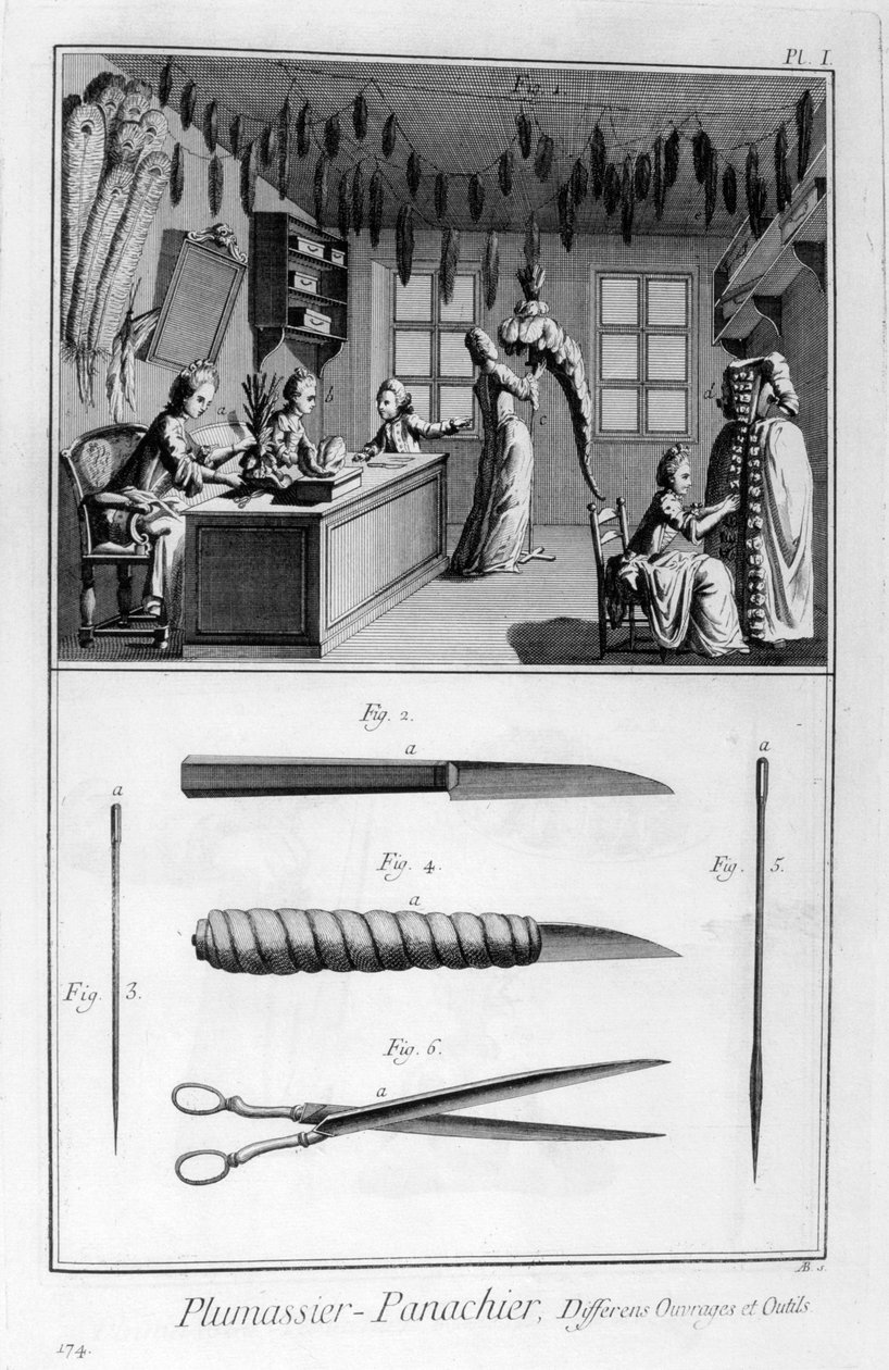 Fjer-kommode, 1751-1777 af Unbekannt
