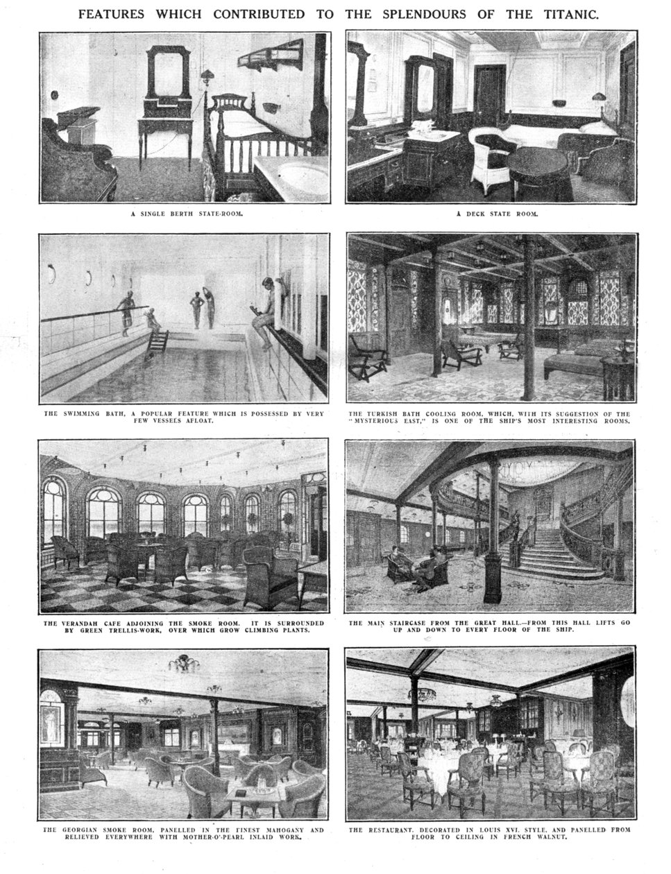 Funktioner, der bidrog til Titanics pragt, 20. april 1912. af Unbekannt