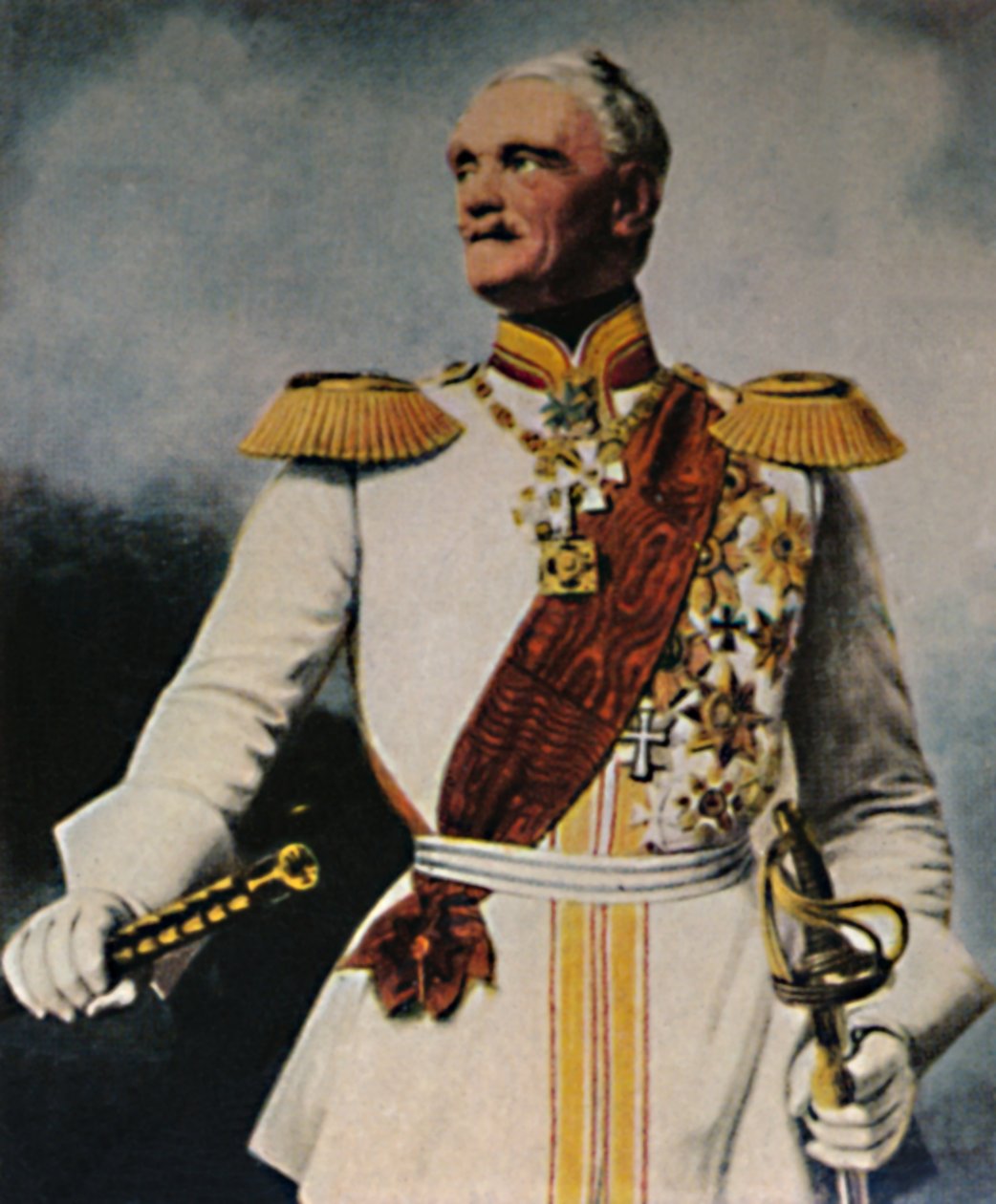 Feltmarskal Wrangel 1784-1877. - Maleri af p. Krüger, 1934. af Unbekannt