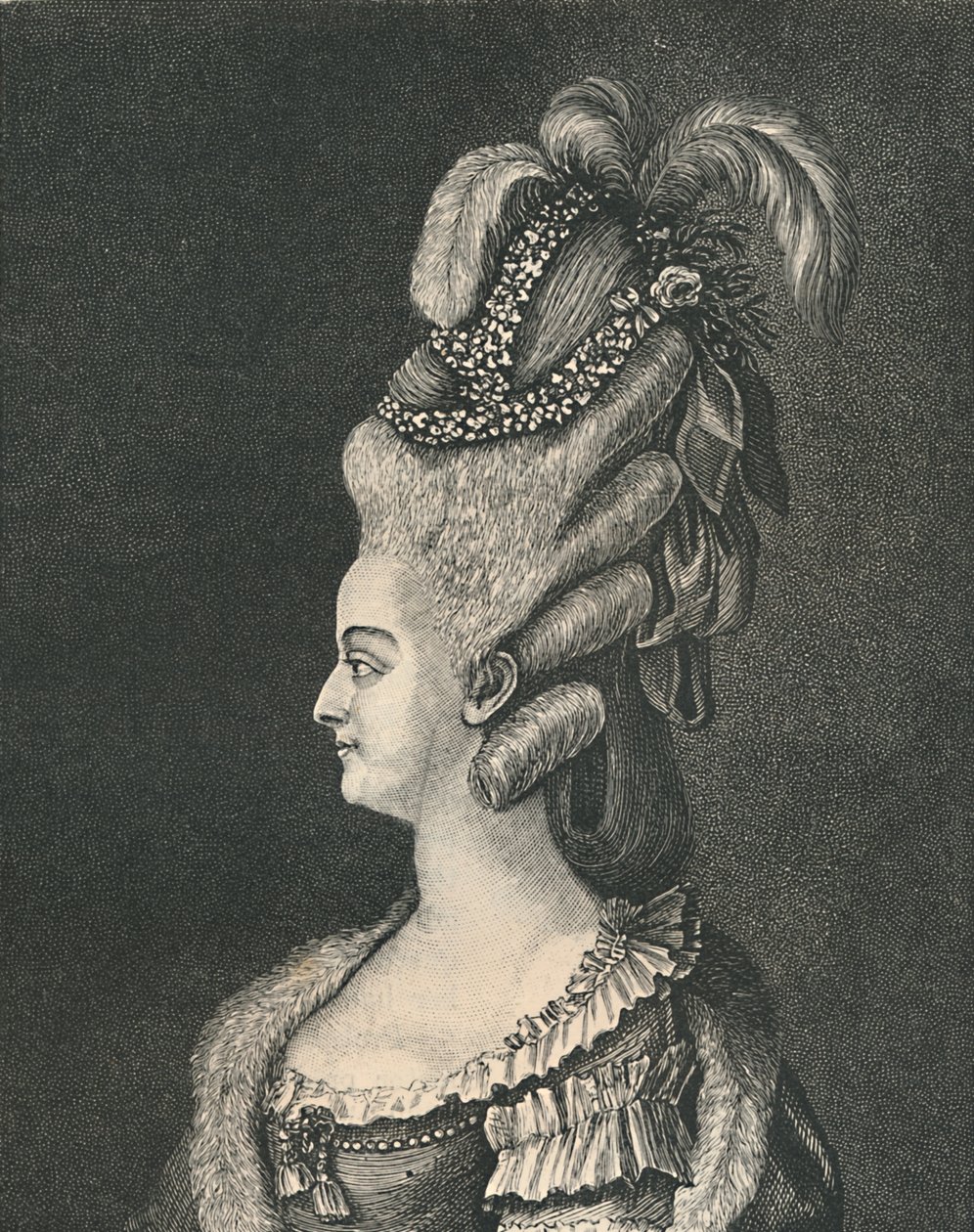 Kvindelig hovedbeklædning: Marie Antoinette, 1783, 1886 af Unbekannt