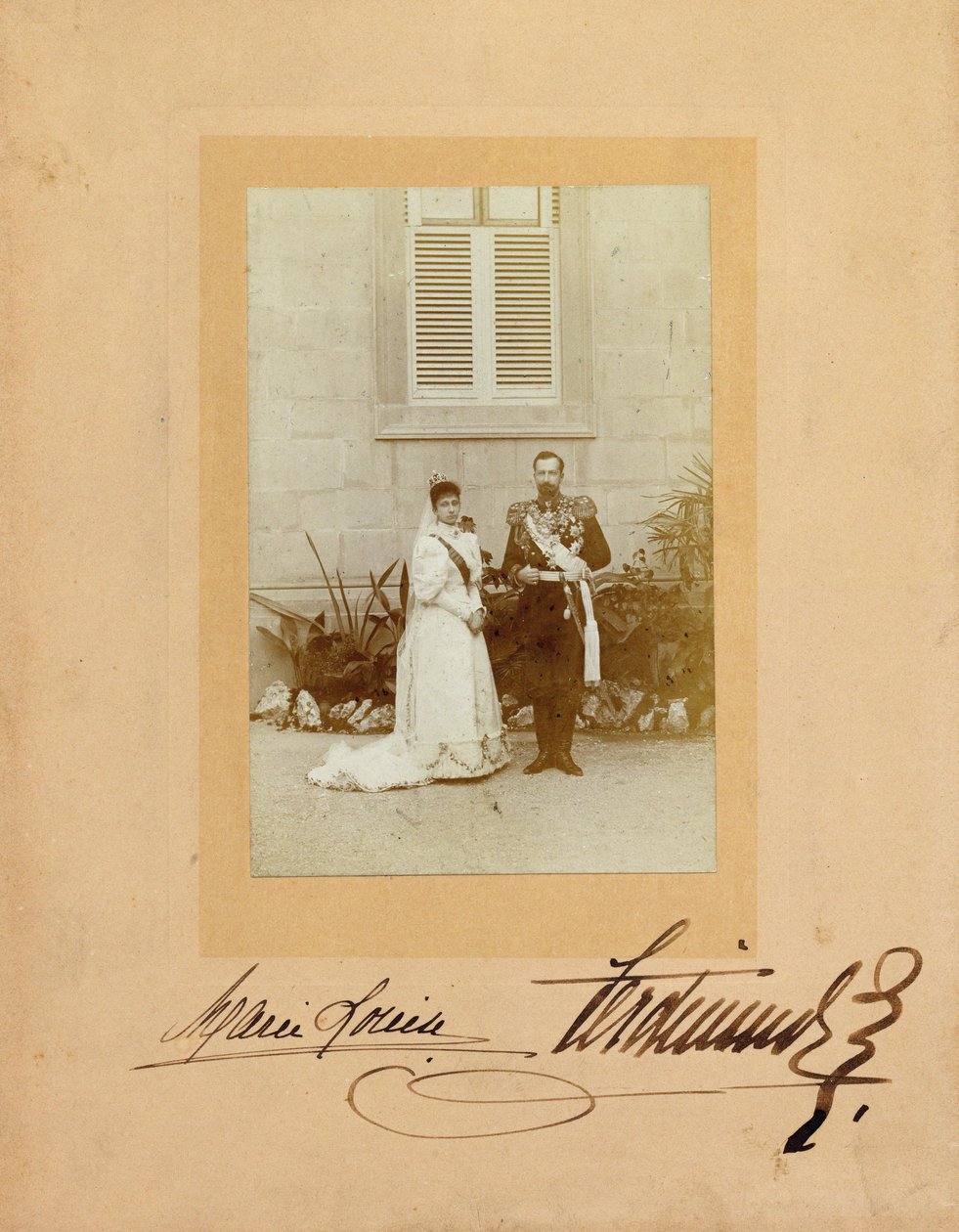 Ferdinand I af Bulgarien med sin kone prinsesse Marie Louise af Bourbon-Parma, 1893. af Unbekannt