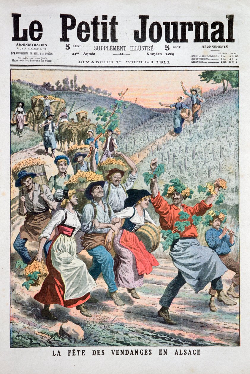 Festival for druehøst i Alsace, 1911 af Unbekannt