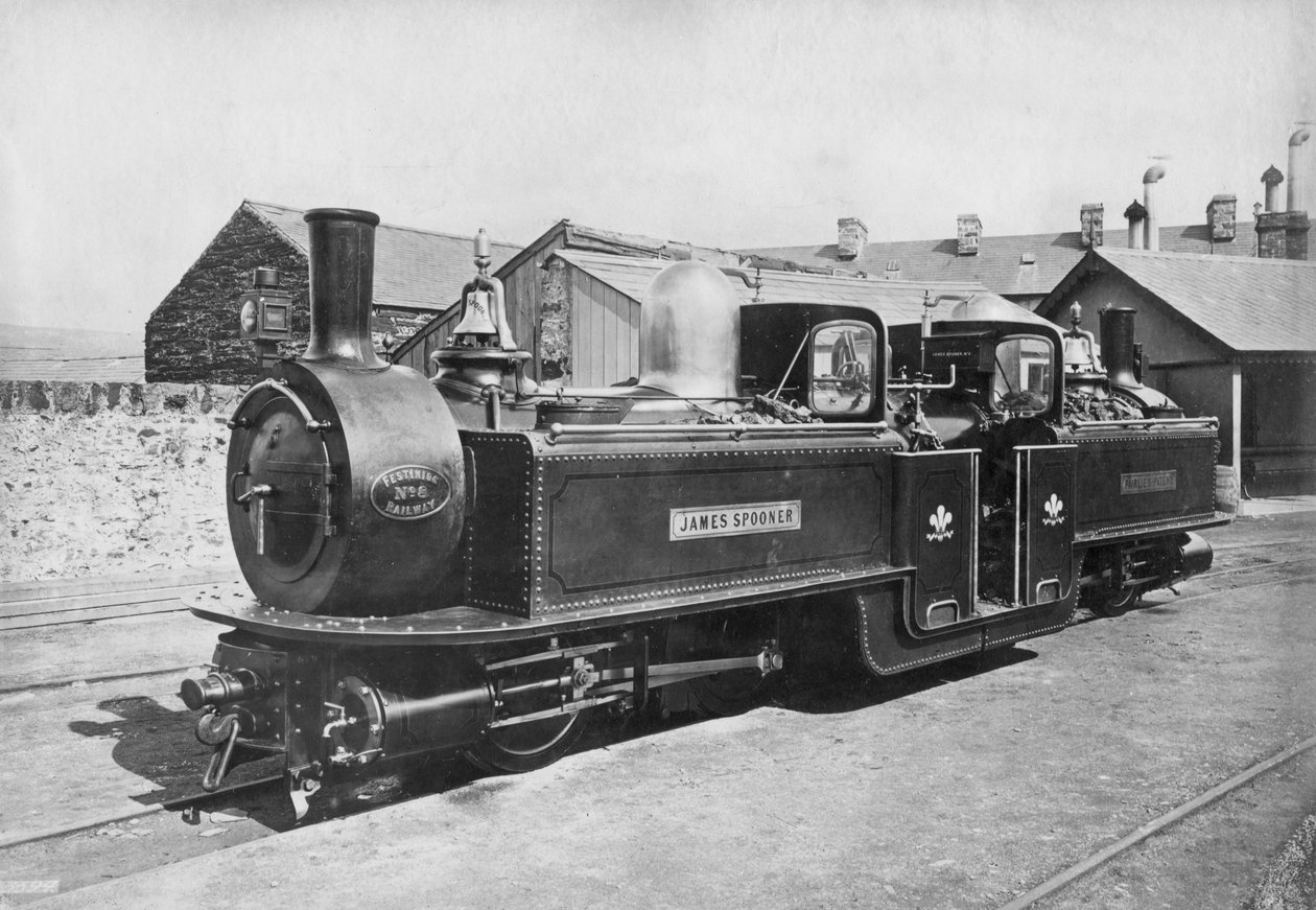 Ffestiniog Railway damplokomotiv nr. 8 James Spooner, 1872 af Unbekannt