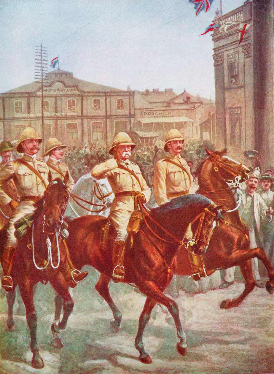 Feltmarskal Roberts aflaster belejringen af Kimberley, Boer War, Sydafrika, 1900 af Unbekannt