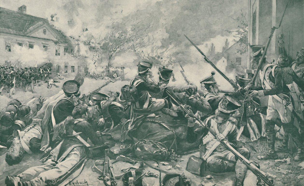 Kamp i Esslings gader, 1809, 1896. af Unbekannt