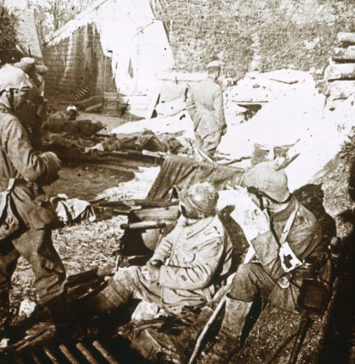 Førstehjælpspost, Verdun, Nordfrankrig, c1914-c1918 af Unbekannt