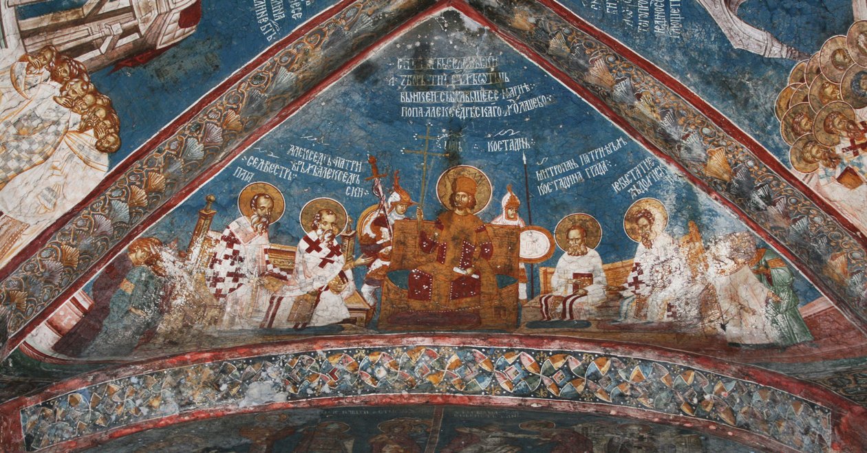 Første koncil i Nicea, ca 1350 af Unbekannt
