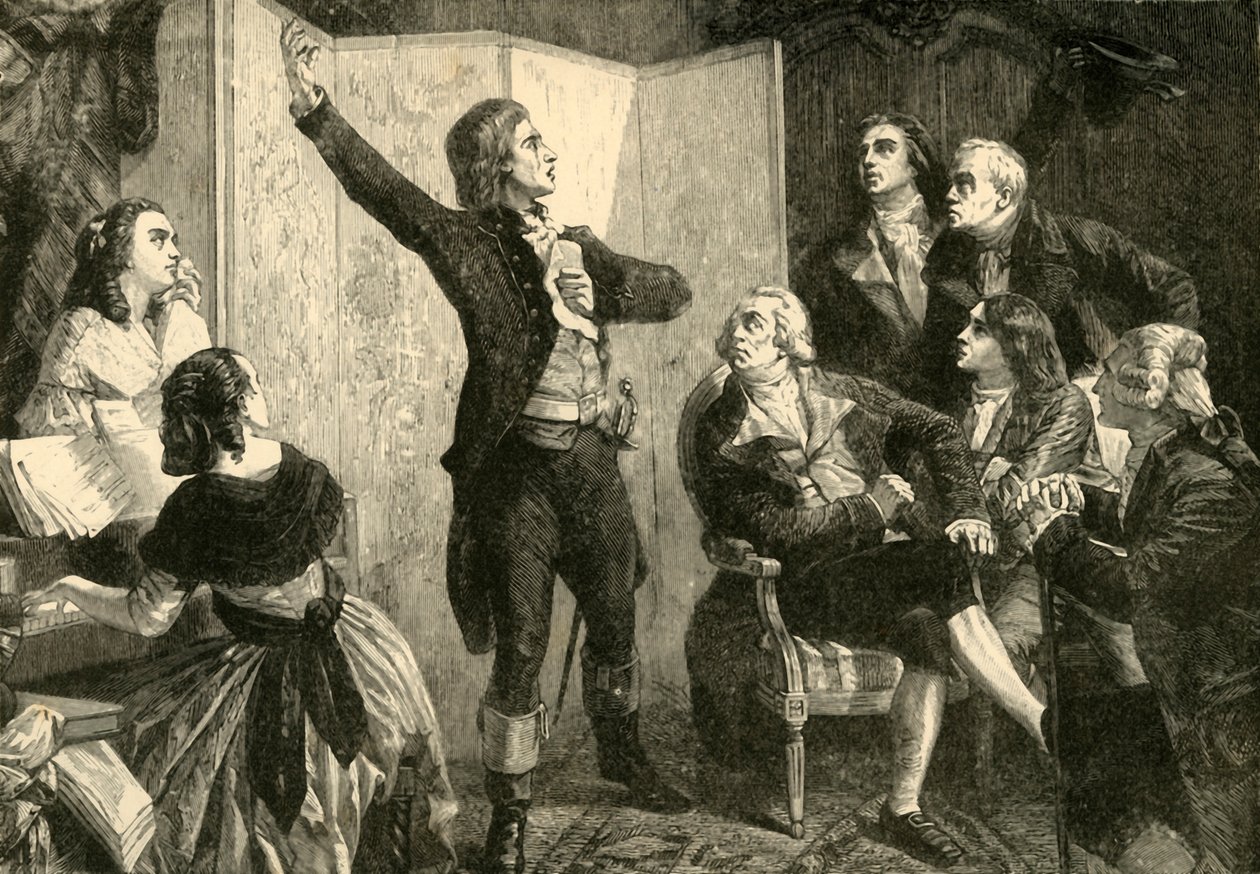 First Singing of the Marseillaise af Rouget De Lisle, 1792, 1890. af Unbekannt
