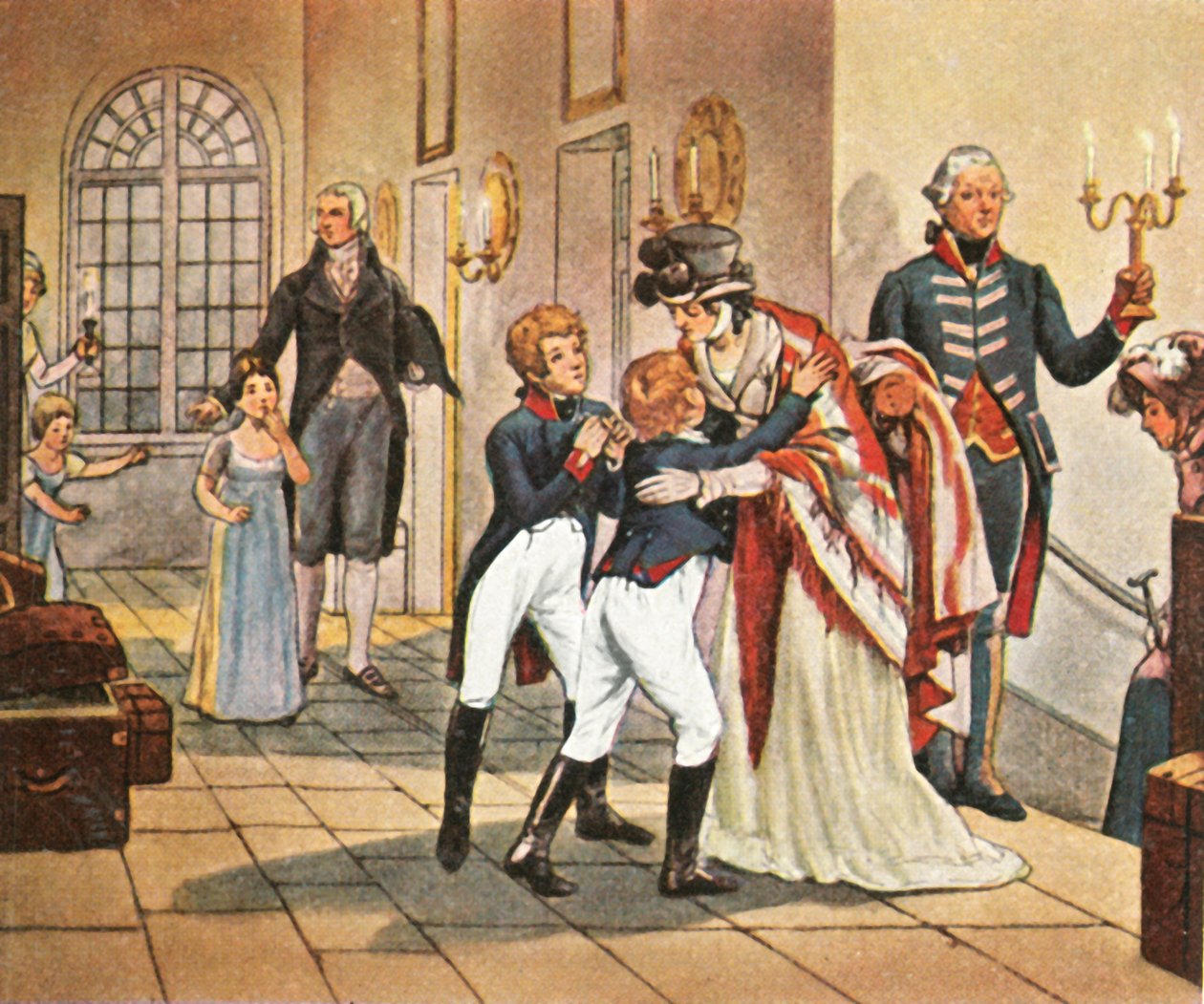 Første møde mellem dronning Louise og hendes børn efter slaget ved Jena, 18. oktober 1806, 1936. af Unbekannt