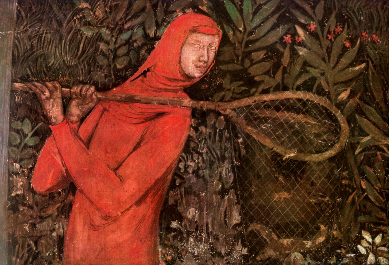 Fiskeri, fragment af en fresco, 1300-tallet 1909 af Unbekannt
