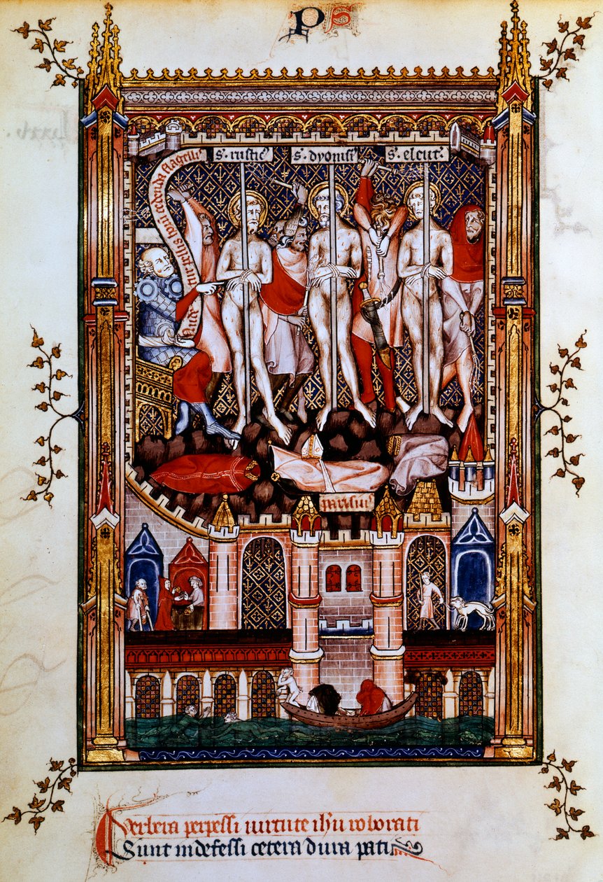 Flagelering af St. Denis, St. Rustic og St. Eleutherius, 1317 af Unbekannt