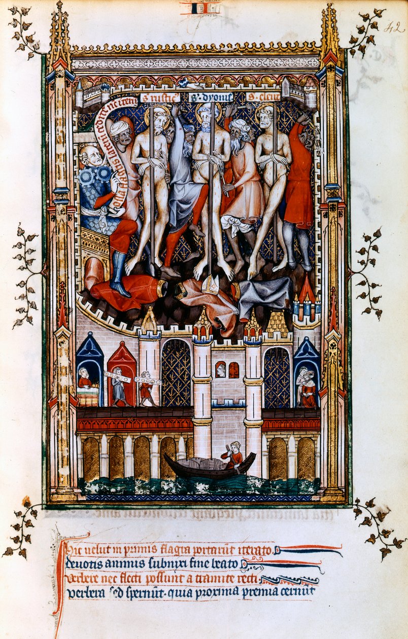 Flagelering af St. Denis, St. Rusticus og St. Eleutherius, 1317 af Unbekannt