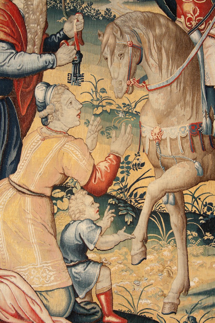 flamsk gobelin. Serien Hannibals historie. Hannibal i Italien (Aníbal en Italia). Tredje gobelin af de bevarede. Modeller Anonym mester i Holland. Fremstille Bruxelles’ værksteder. Ca 1570. Stof Uld og silke. 6,5/7 kæder pr. cm. Størrelse af Unbekannt