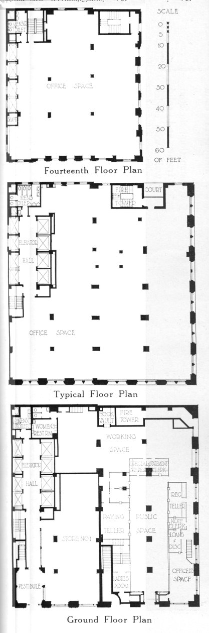 Plantegning, Johns-Manville Building, New York City, 1924 af Unbekannt