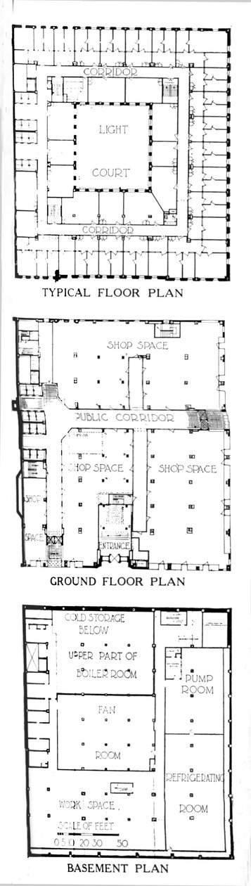 Plantegning, SW Straus & Co Building, Chicago, Illinois, 1924 af Unbekannt