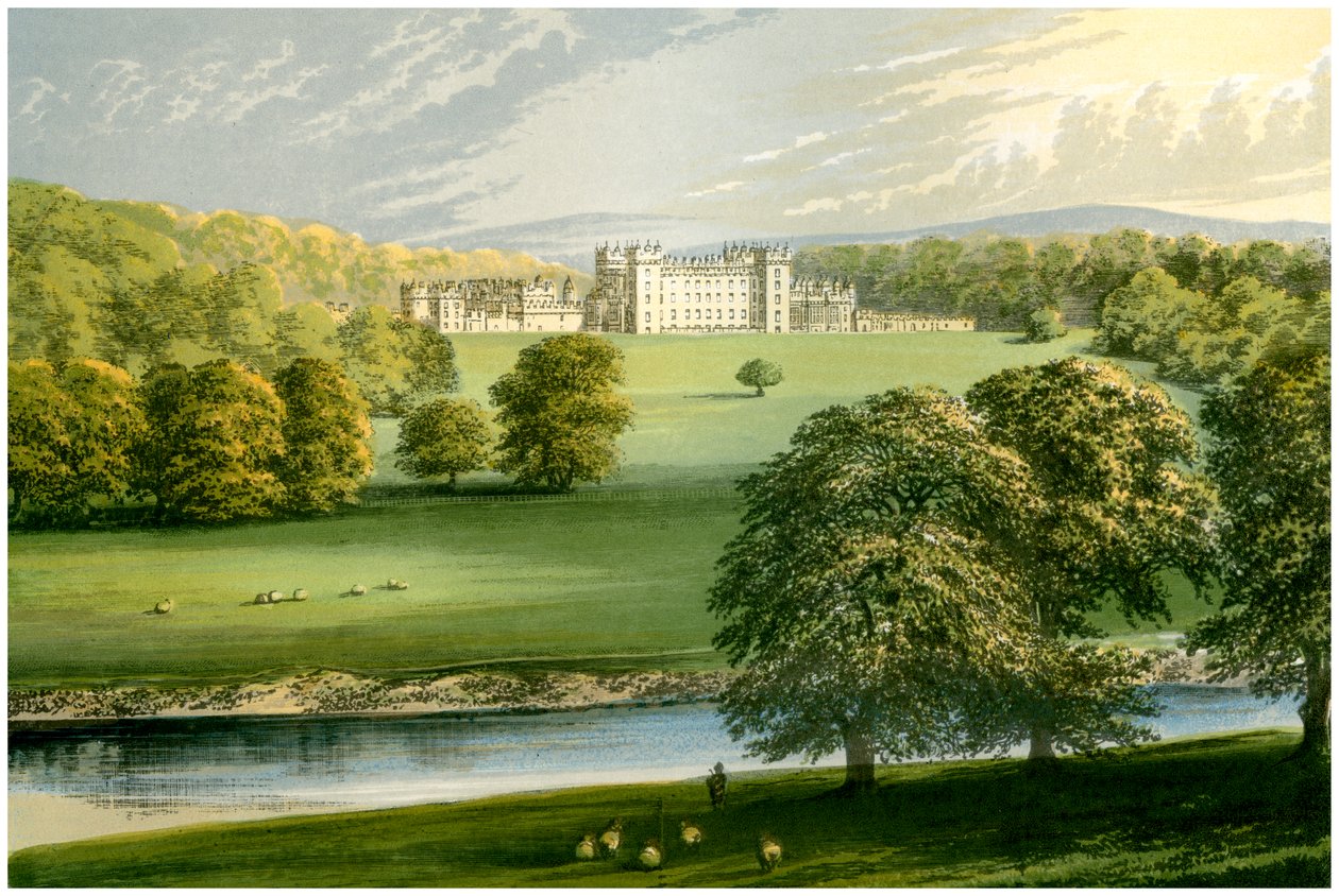 Floors Castle, Roxburghshire, Skotland, hertug af Roxburghe, c1880 af Unbekannt