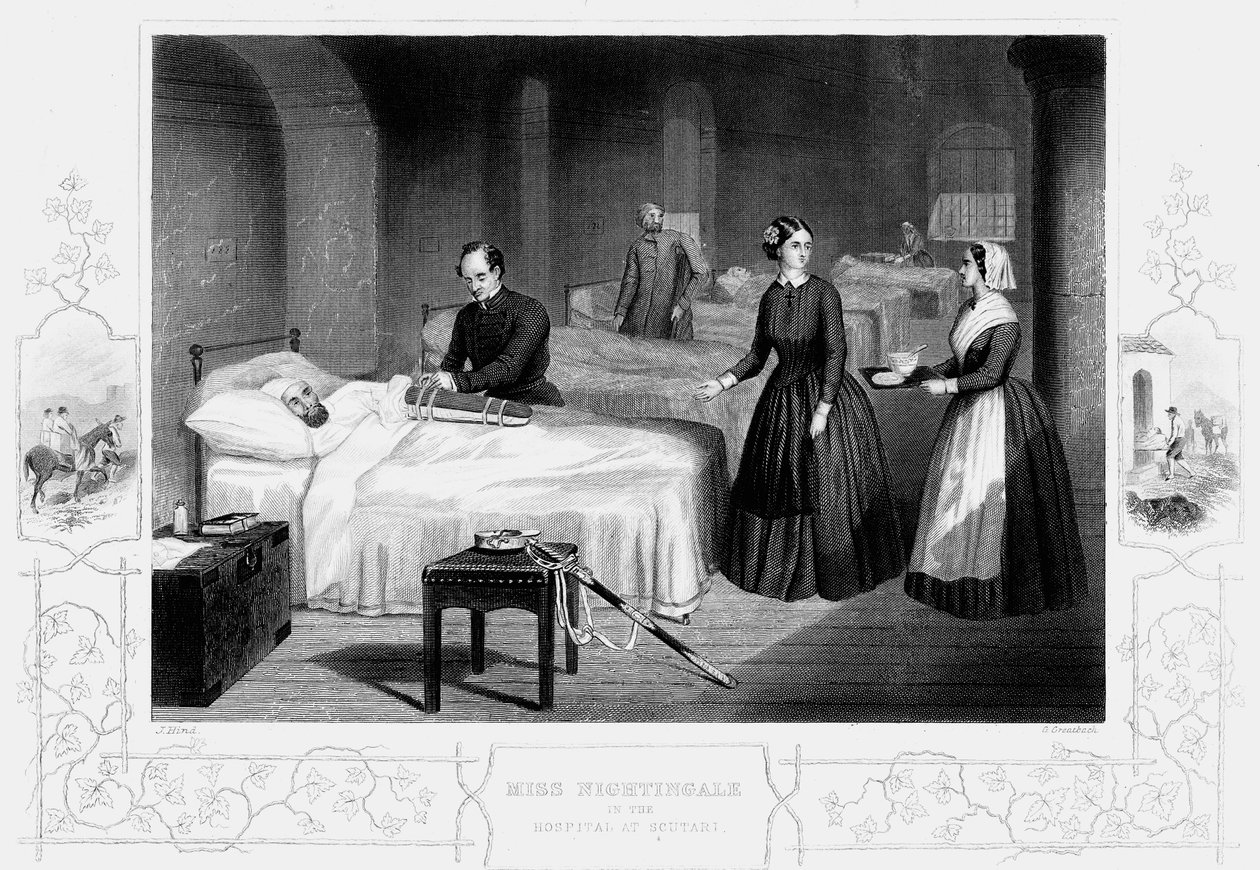 Florence Nightingale på hospitalet i Scutari, c1860 af Unbekannt