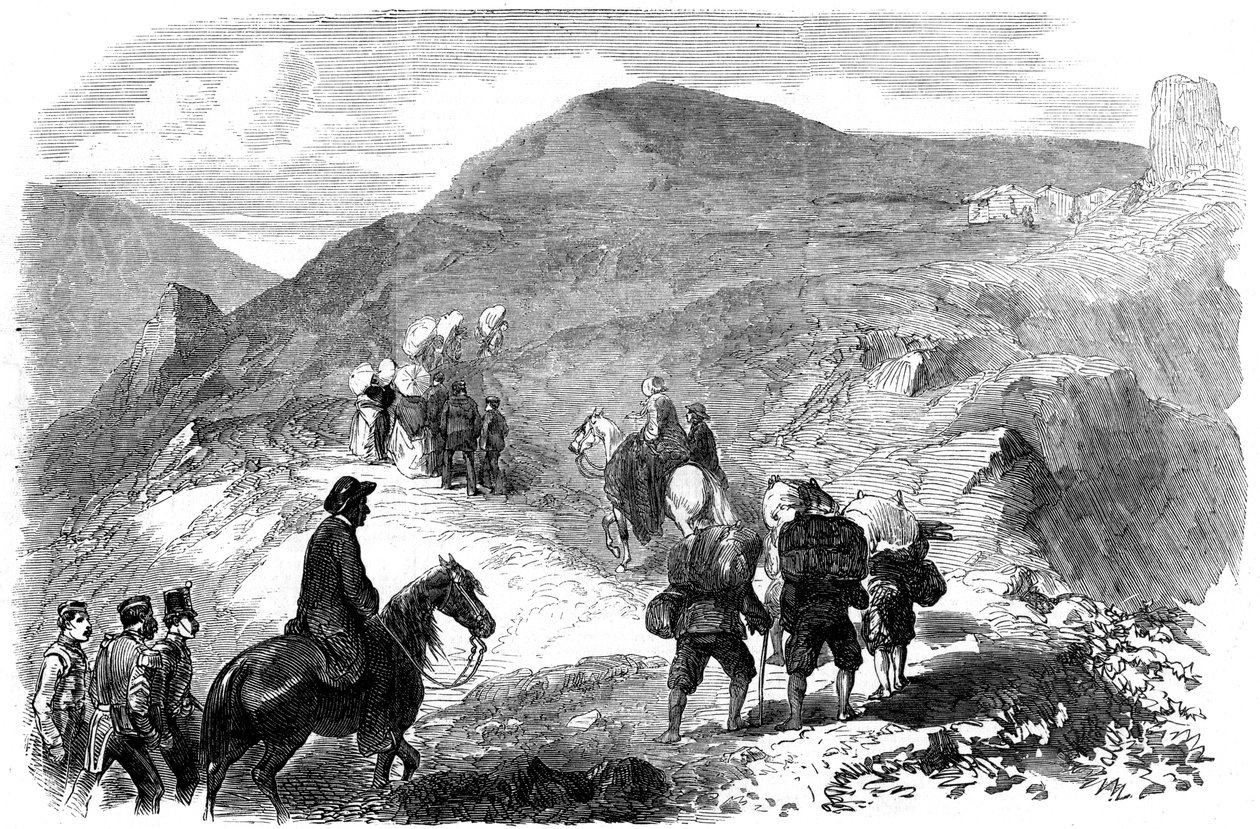 Florence Nightingale besøger hyttehospitalet i Balaclava, 1855 af Unbekannt
