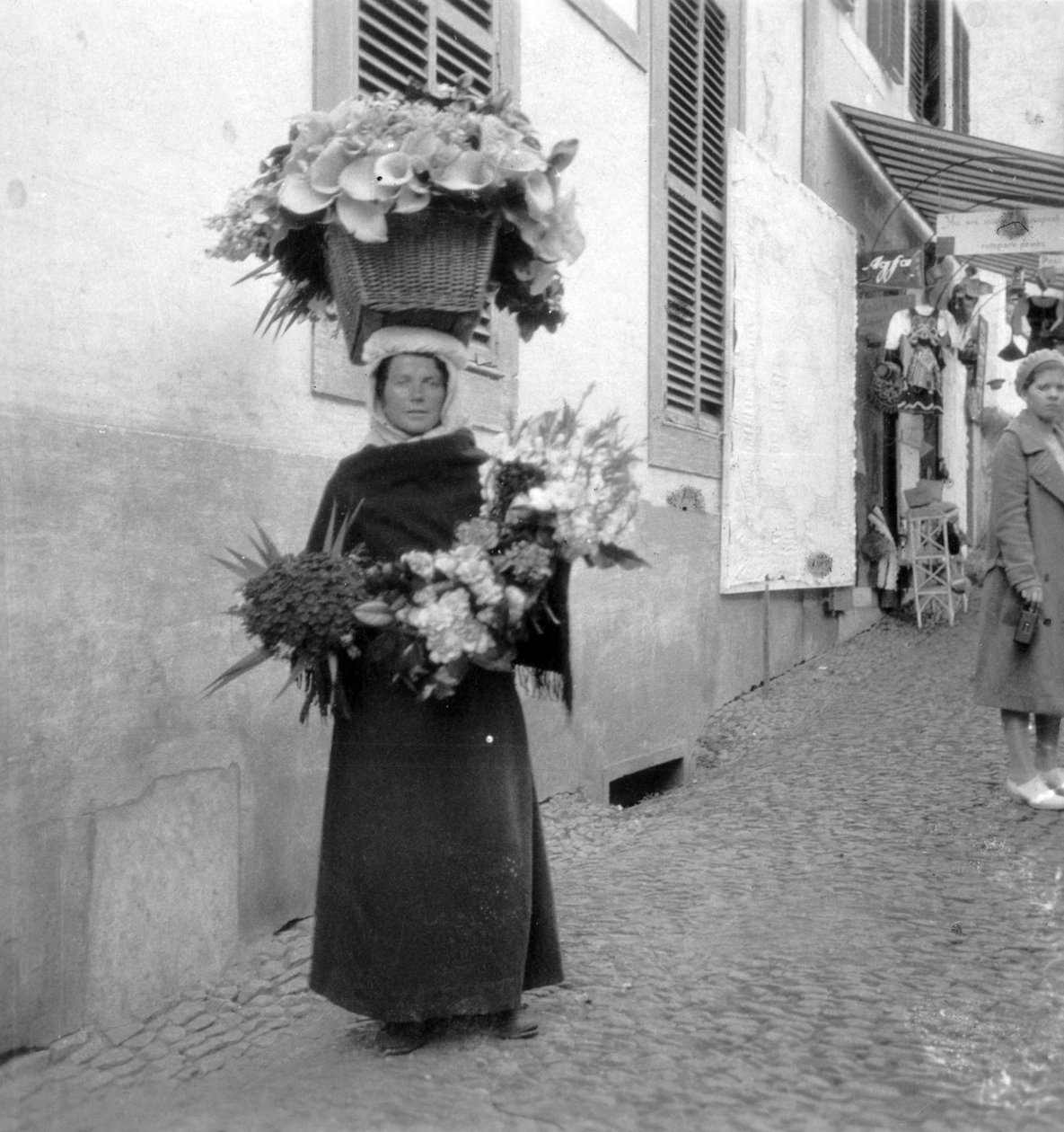 Blomstersælger, Funchal, Madeira, 20. århundrede af Unbekannt