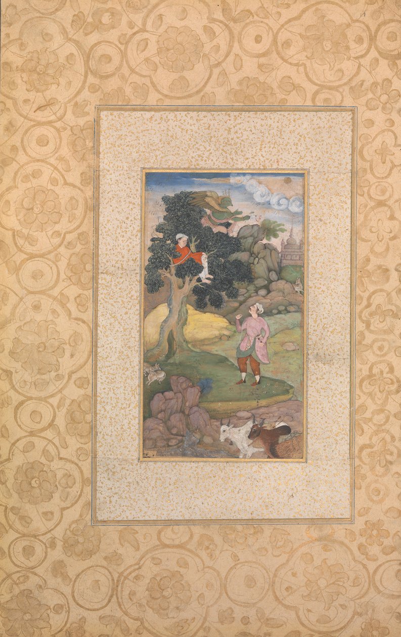 Folio fra Kathasaritsagara, ca. 1590. af Unbekannt