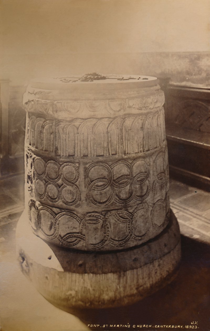 Font, St. Martins Church, Canterbury, 1929. af Unbekannt