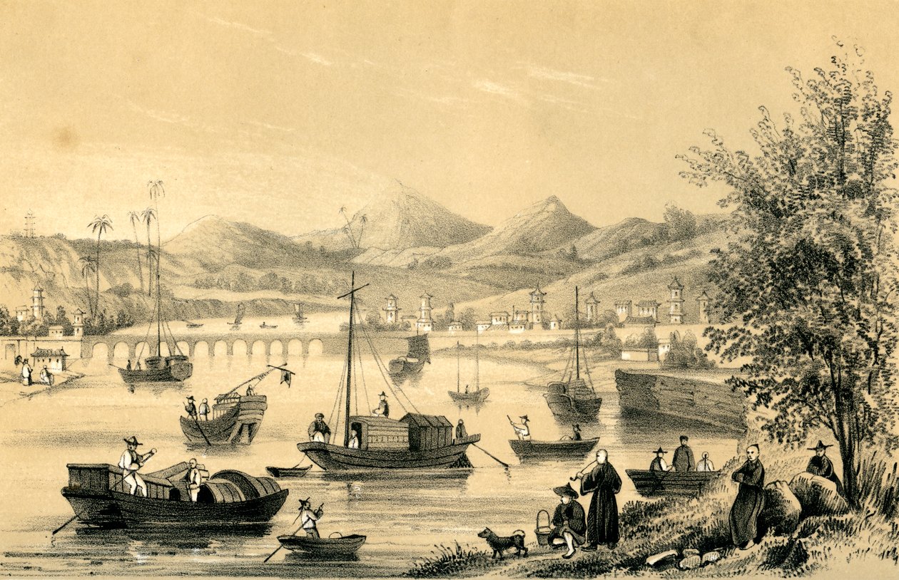Foo Choo Foo, en af de fem havne åbnet af den sene traktat for britisk handel, 1847 af Unbekannt