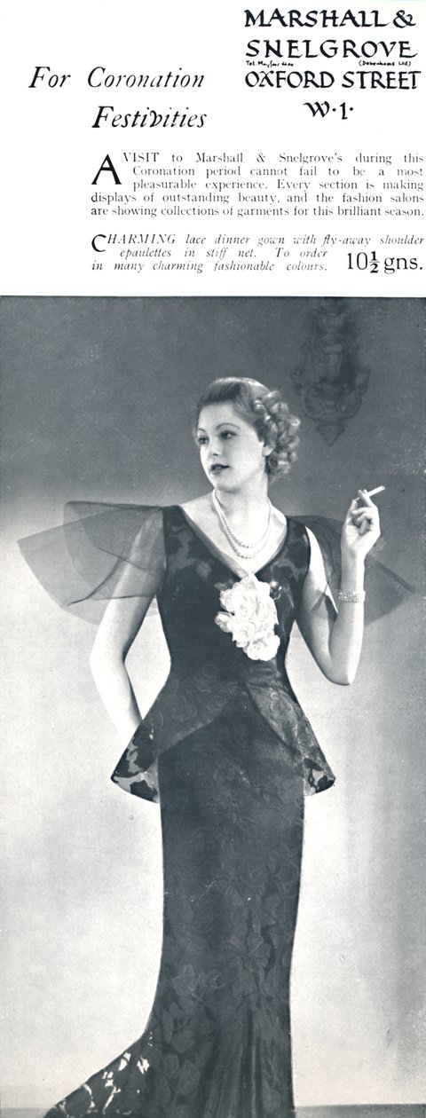 Til kroningsfestligheder - Marshall & Snelgrove, 1937 af Unbekannt
